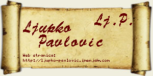 Ljupko Pavlović vizit kartica